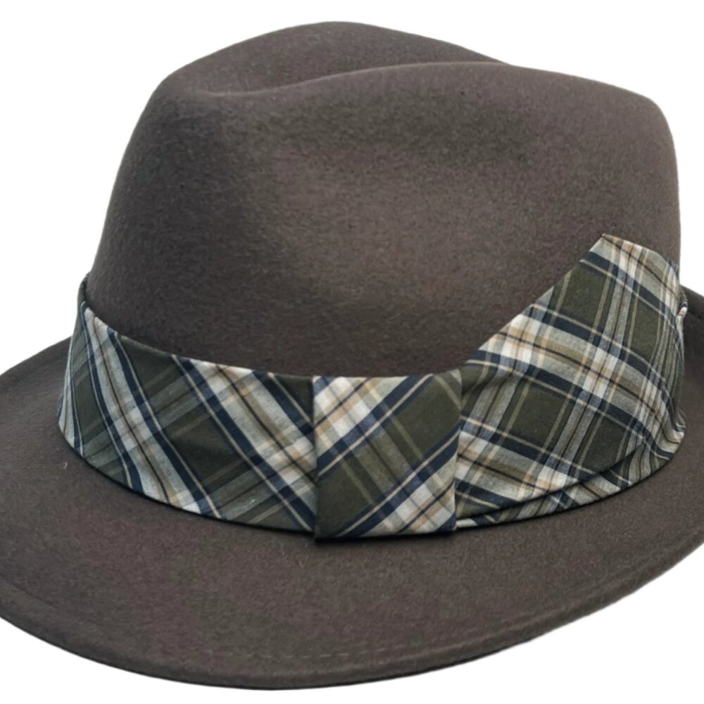 Vintage Christys' Crown Series Crease Top Wool Felt Fedora in Olive